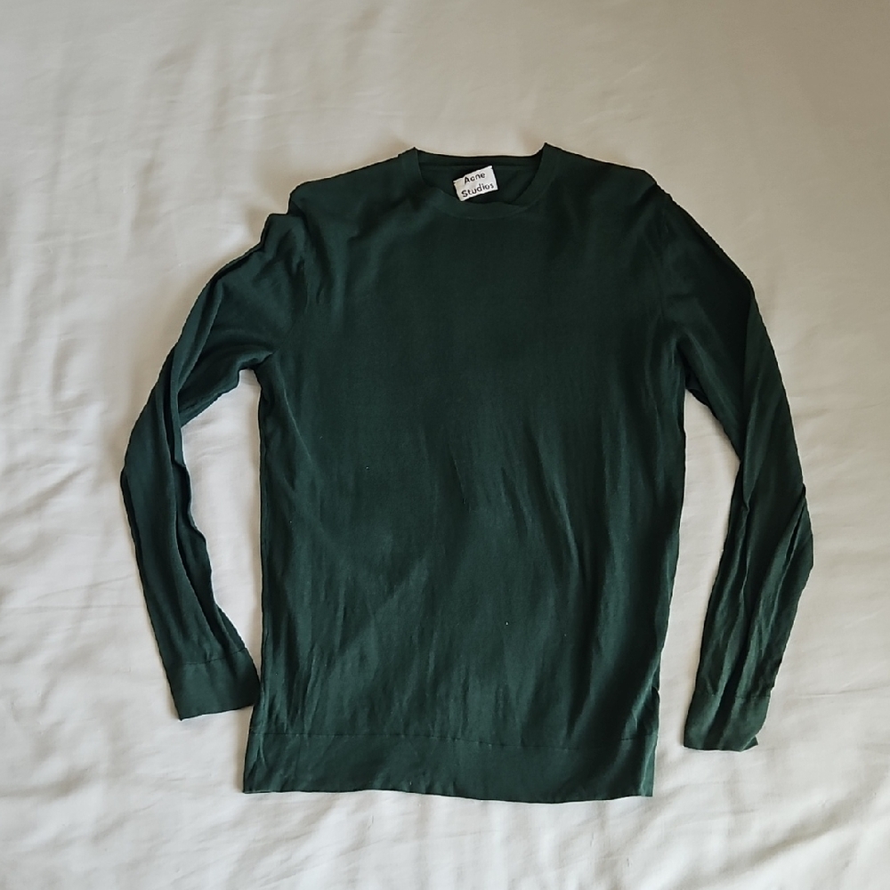 ACNE Studios Green Long Sleeve Cotton Shirt Size Medium
